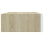 vidaXL Zásuvkové police nástenné 2 ks dubové a biele 40x23,5x10 cm MDF – Obrázok 6