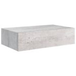 vidaXL Zásuvkové police nástenné 2 ks betónovo-sivé 40x23,5x10 cm MDF – Obrázok 4