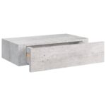 vidaXL Zásuvkové police nástenné 2 ks betónovo-sivé 40x23,5x10 cm MDF – Obrázok 7