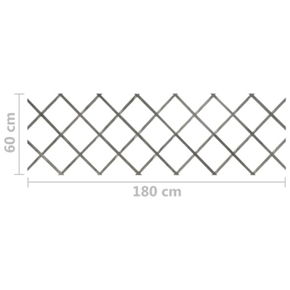 vidaXL Mriežkový plot 5 ks sivý jedľové drevo 180x60 cm – Obrázok 7