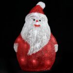 vidaXL LED vianočná akrylová figúrka Santu exteriér aj interiér 28 cm – Obrázok 3