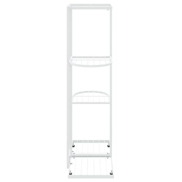 vidaXL 4-poschodový stojan na kvety 43x22x76 cm biely kov – Obrázok 4