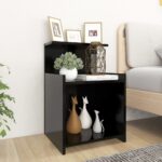 vidaXL Nočné stolíky 2 ks, čierne 40x35x60 cm, kompozitné drevo – Obrázok 3