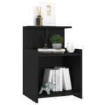 vidaXL Nočné stolíky 2 ks, čierne 40x35x60 cm, kompozitné drevo – Obrázok 4
