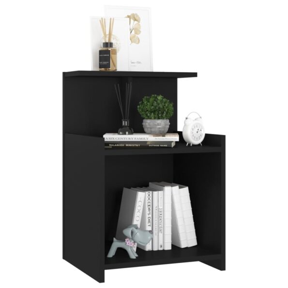 vidaXL Nočné stolíky 2 ks, čierne 40x35x60 cm, kompozitné drevo – Obrázok 4