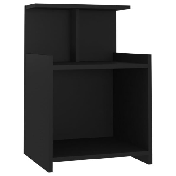vidaXL Nočné stolíky 2 ks, čierne 40x35x60 cm, kompozitné drevo – Obrázok 5