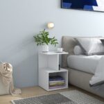 vidaXL Nočné stolíky 2 ks, biele 35x35x55 cm, kompozitné drevo – Obrázok 3