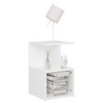 vidaXL Nočné stolíky 2 ks, biele 35x35x55 cm, kompozitné drevo – Obrázok 4