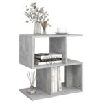 vidaXL Nočný stolík, betónovo sivý 50x30x51,5 cm, kompozitné drevo – Obrázok 4