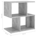 vidaXL Nočný stolík, betónovo sivý 50x30x51,5 cm, kompozitné drevo – Obrázok 7