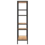 vidaXL Knižnica 80x30x120 cm oceľ a sprac. drevo – Obrázok 4