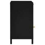 vidaXL Nočný stolík čierny 40x30x54,5 cm oceľ a sklo – Obrázok 6