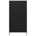vidaXL Skriňa čierna 90x50x180 cm oceľová – Obrázok 4