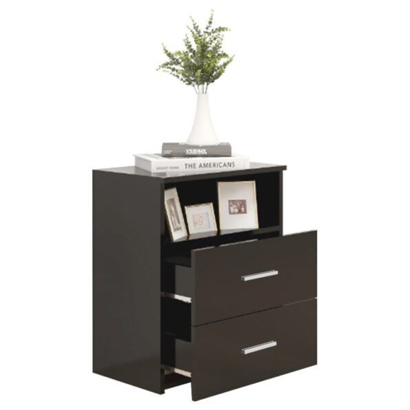 vidaXL Nočný stolík čierny 50x32x60 cm – Obrázok 4