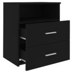 vidaXL Nočný stolík čierny 50x32x60 cm – Obrázok 5