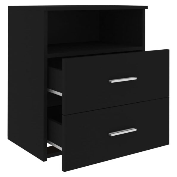 vidaXL Nočný stolík čierny 50x32x60 cm – Obrázok 5
