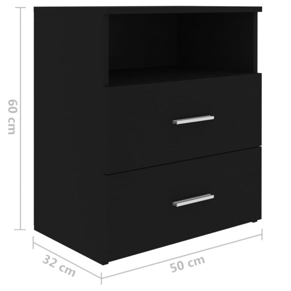 vidaXL Nočný stolík čierny 50x32x60 cm – Obrázok 8