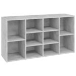 vidaXL Lavica na topánky, betónovo sivá 103x30x55cm kompozitné drevo – Obrázok 2