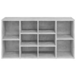vidaXL Lavica na topánky, betónovo sivá 103x30x55cm kompozitné drevo – Obrázok 5