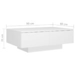 vidaXL Konferenčný stolík, biely 90x60x31 cm, kompozitné drevo – Obrázok 7