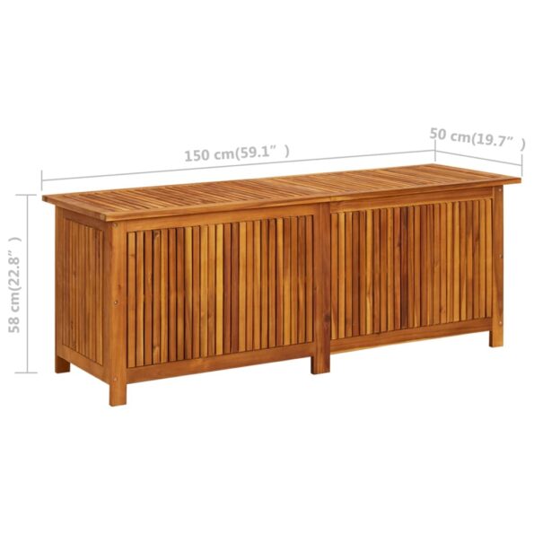 vidaXL Záhradný úložný box 150x50x58 cm akáciový masív – Obrázok 9