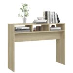 vidaXL Konzolový stolík, dub sonoma 105x30x80 cm, kompozitné drevo – Obrázok 4