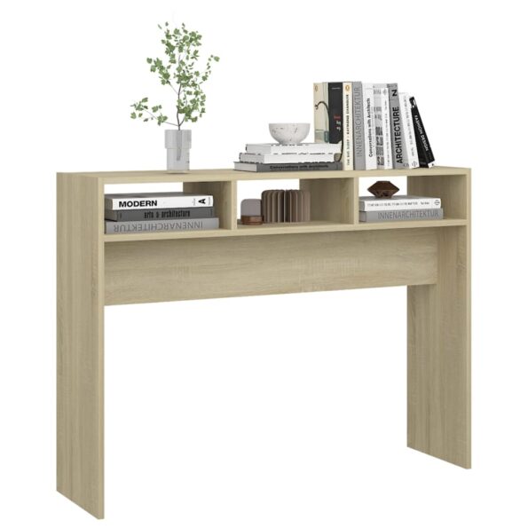 vidaXL Konzolový stolík, dub sonoma 105x30x80 cm, kompozitné drevo – Obrázok 4