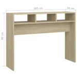 vidaXL Konzolový stolík, dub sonoma 105x30x80 cm, kompozitné drevo – Obrázok 7