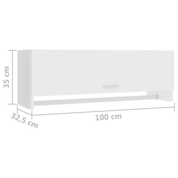 vidaXL Šatník, biely 100x32,5x35 cm, kompozitné drevo – Obrázok 8