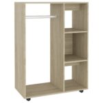 vidaXL Šatník, dub sonoma 80x40x110 cm, kompozitné drevo – Obrázok 2