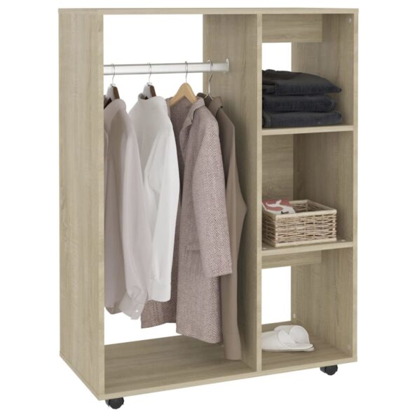 vidaXL Šatník, dub sonoma 80x40x110 cm, kompozitné drevo – Obrázok 4