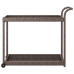 vidaXL Barový vozík hnedý 100x45x83 cm polyratan – Obrázok 3