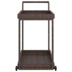 vidaXL Barový vozík hnedý 100x45x83 cm polyratan – Obrázok 4