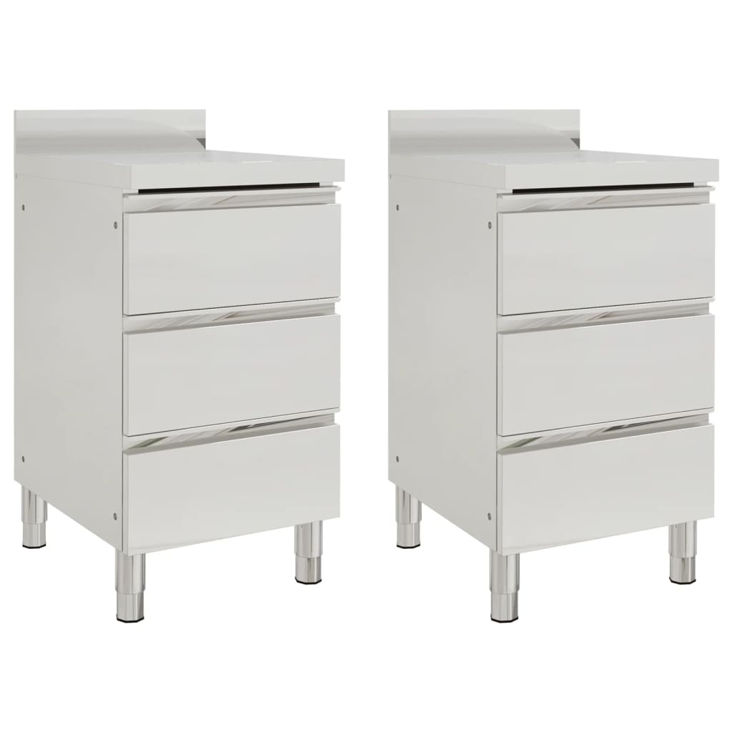 VXL8720286642115_a_en_hd_1.jpg vidaXL Profesionálne kuchynské skrinky s 3 zásuvkami, 2 ks, 50x60x96 cm – Obrázok 1