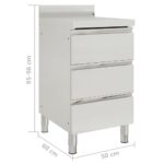 vidaXL Profesionálne kuchynské skrinky s 3 zásuvkami, 2 ks, 50x60x96 cm – Obrázok 8