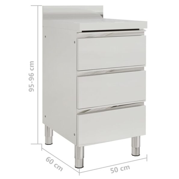 vidaXL Profesionálne kuchynské skrinky s 3 zásuvkami, 2 ks, 50x60x96 cm – Obrázok 8