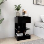 vidaXL Nočné stolíky 2 ks čierne 40x35x65 cm – Obrázok 2