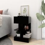 vidaXL Nočné stolíky 2 ks čierne 40x35x65 cm – Obrázok 3
