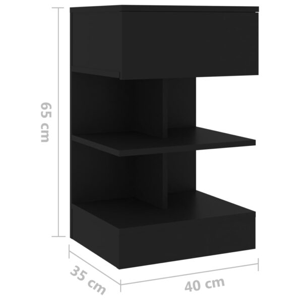 vidaXL Nočné stolíky 2 ks čierne 40x35x65 cm – Obrázok 8