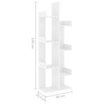 vidaXL Knižnica, biela 48x25,5x140 cm, kompozitné drevo – Obrázok 7