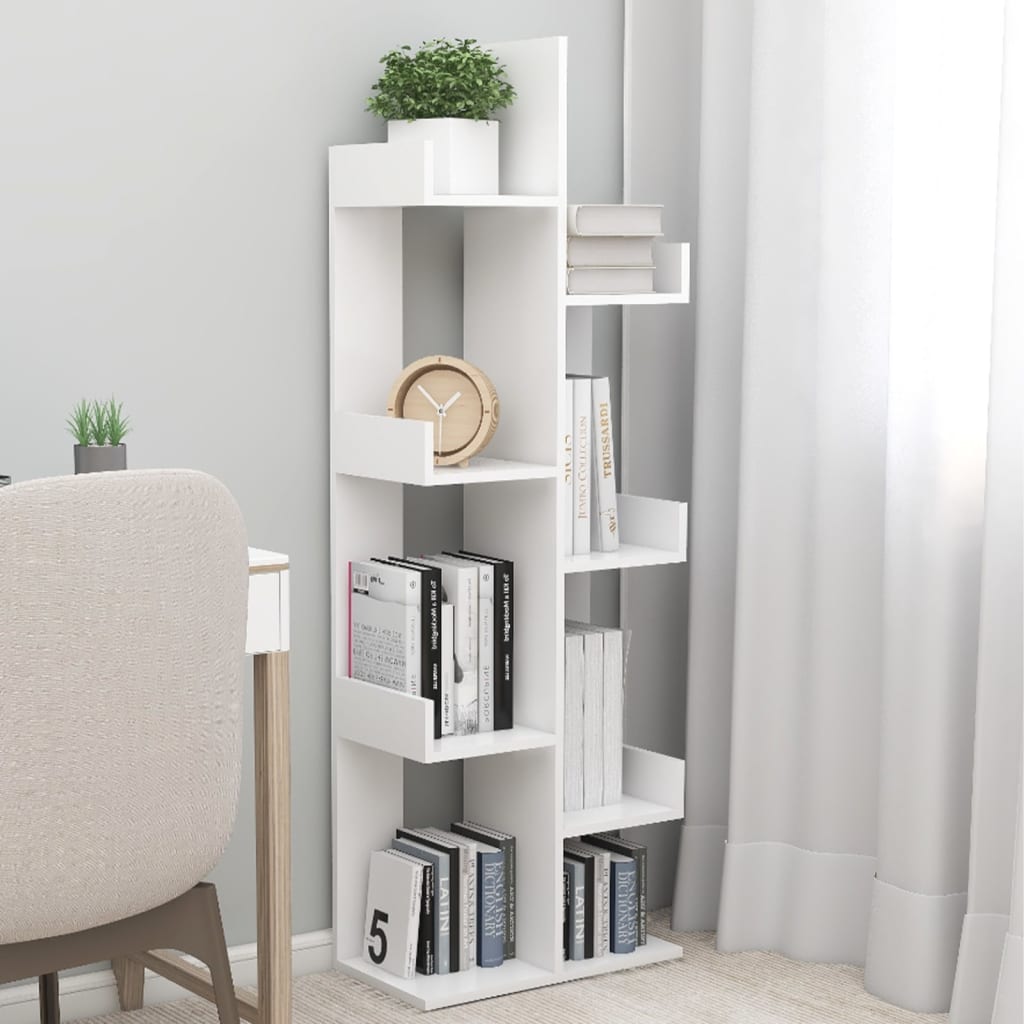 VXL8720286645895_m_en_hd_1.jpg vidaXL Knižnica, biela 48x25,5x140 cm, kompozitné drevo – Obrázok 1