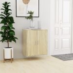 vidaXL Skrinka na topánky, dub sonoma 60x35x70 cm, kompozitné drevo – Obrázok 3