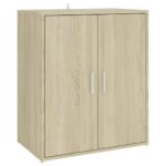 vidaXL Skrinka na topánky, dub sonoma 60x35x70 cm, kompozitné drevo – Obrázok 5