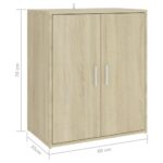 vidaXL Skrinka na topánky, dub sonoma 60x35x70 cm, kompozitné drevo – Obrázok 10