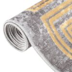 vidaXL Prateľný koberec 190x300 cm sivý – Obrázok 5