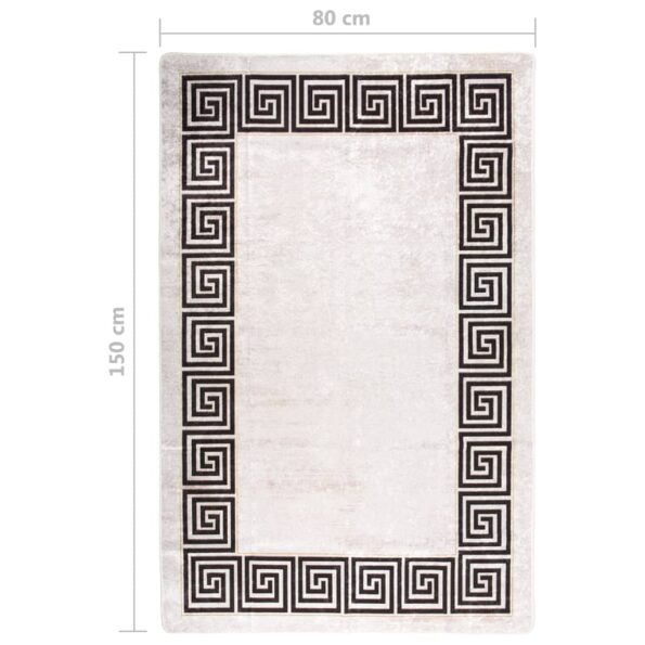 vidaXL Prateľný koberec 80x150 cm bledobéžový – Obrázok 7