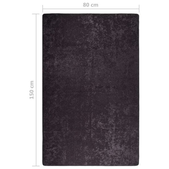 vidaXL Prateľný koberec 80x150 cm antracitový – Obrázok 7