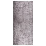 vidaXL Prateľný koberec 80x300 cm sivý