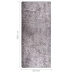 vidaXL Prateľný koberec 80x300 cm sivý – Obrázok 5