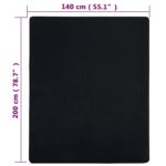 vidaXL Plachty Jersey 2 ks čierna 140x200 cm bavlna – Obrázok 5
